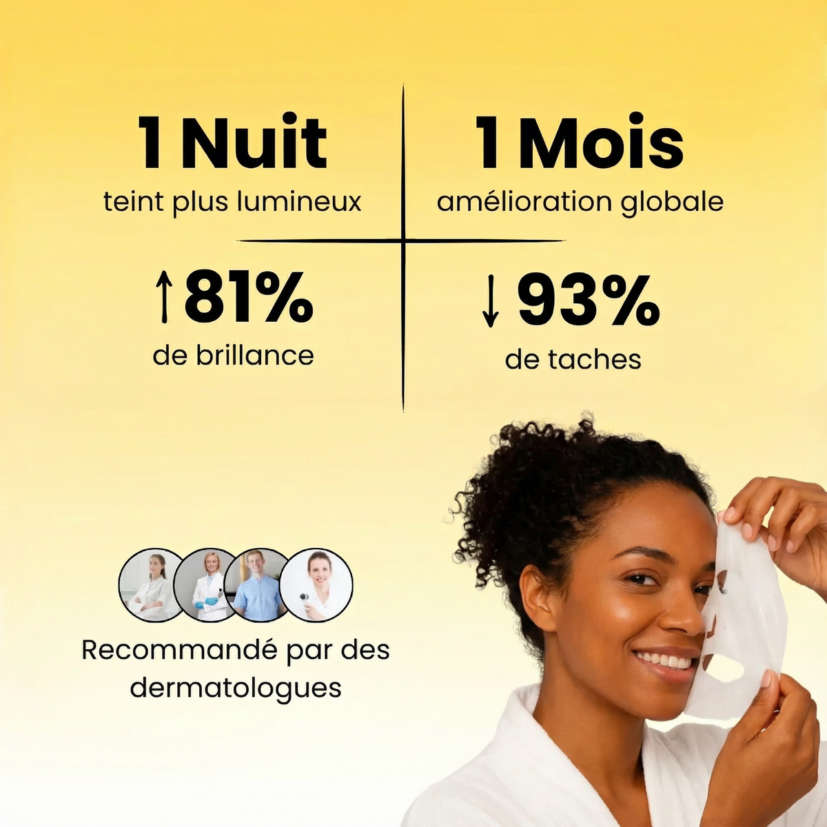 Masque de nuit - Efface les tâches brunes & Unifie le teint